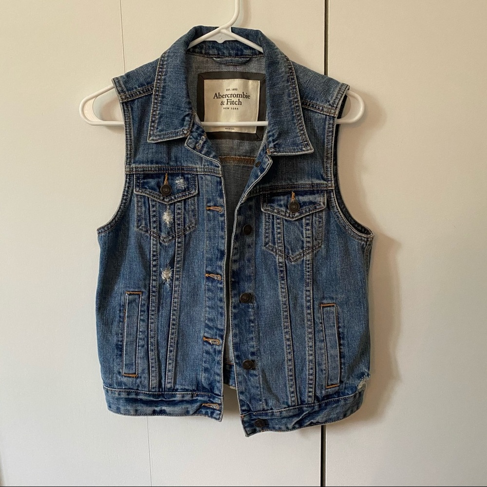 Abercrombie & Fitch Jean Jacket Vest